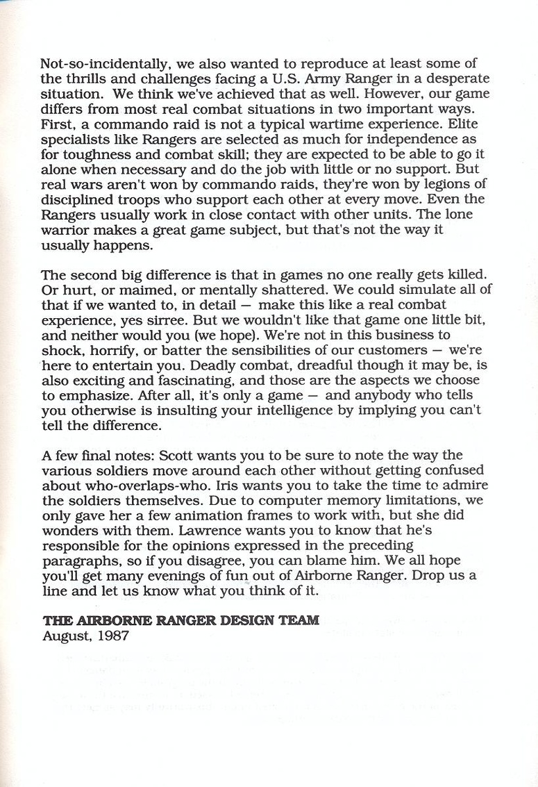 Airborne Ranger manual page 39