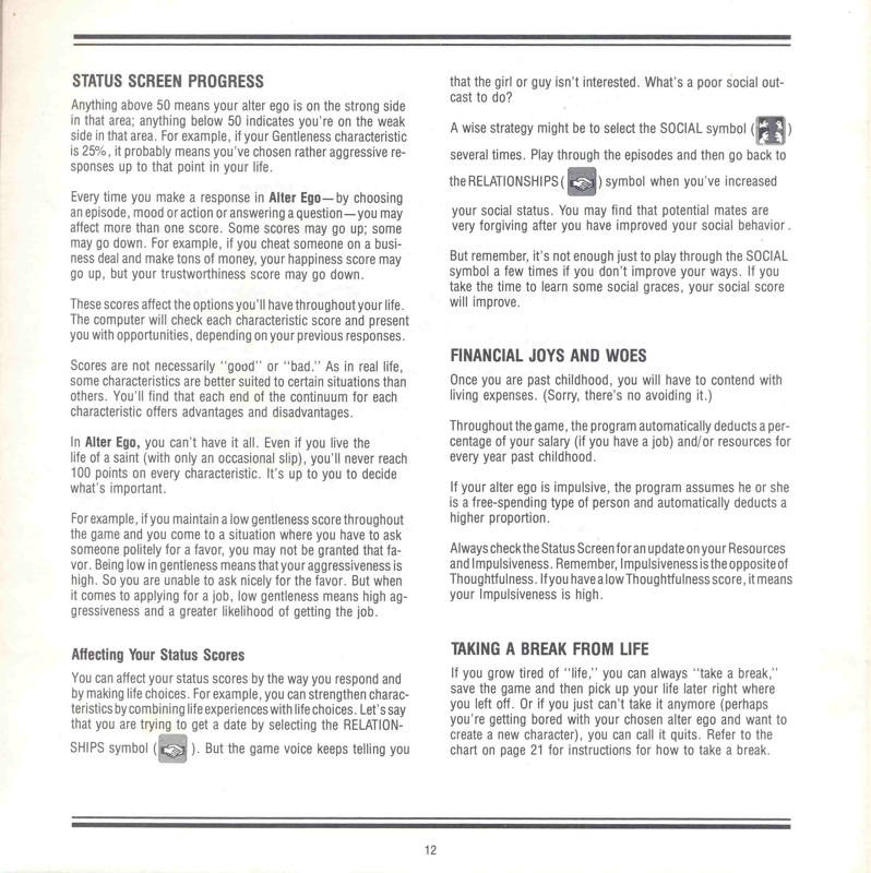 Alter Ego Manual Page 12 