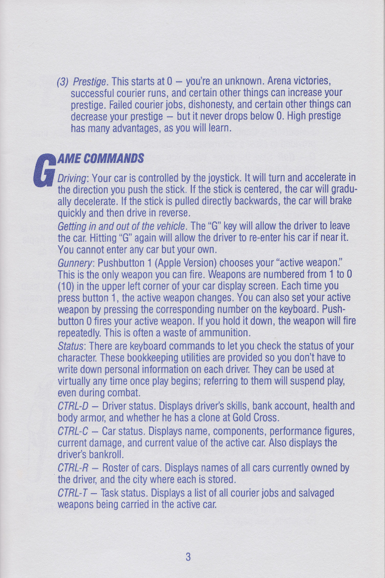 Autoduel manual page 3
