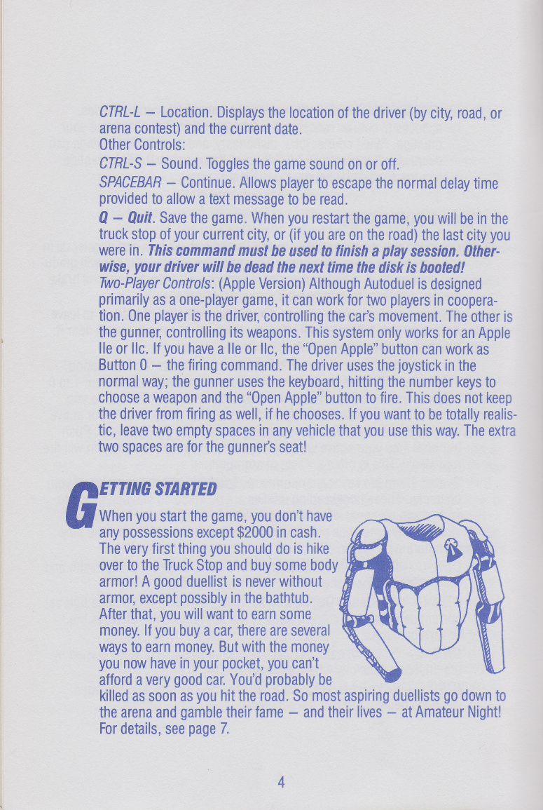 Autoduel manual page 4