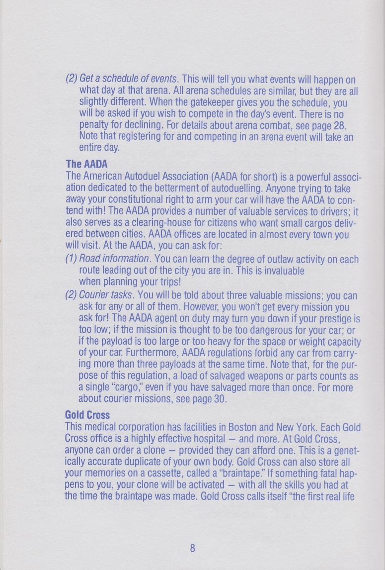 Autoduel manual page 8