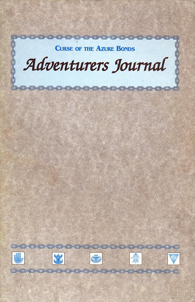 Curse Of The Azure Bonds Adventurers Journal Front Cover