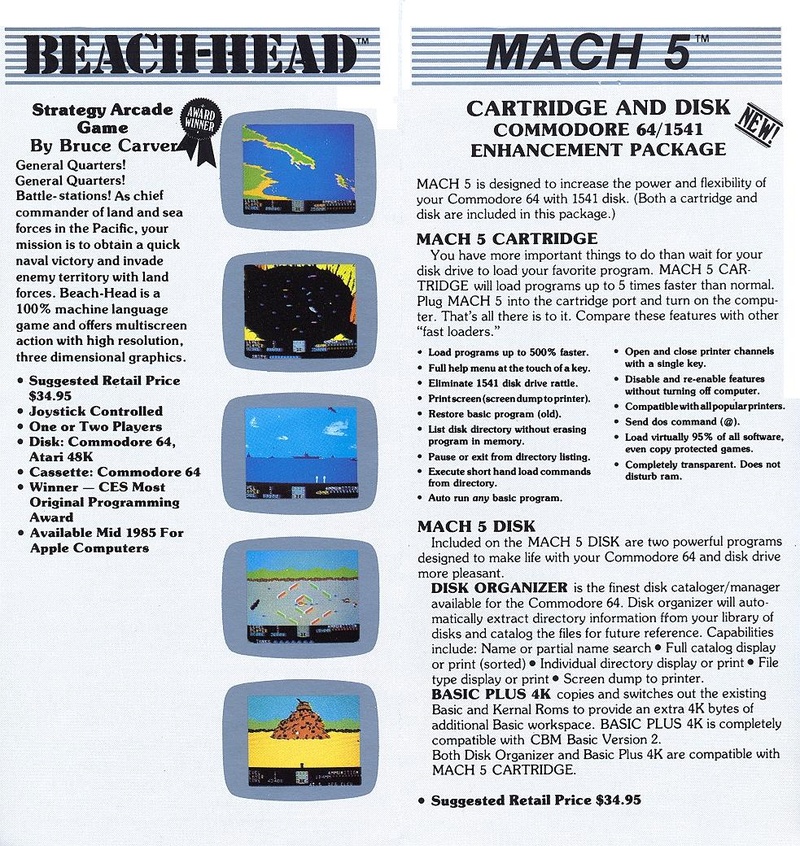 Beach-Head II catalog pages 4 - 5