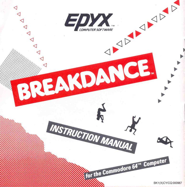 BREAKDANCE Manual Back Cover 