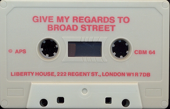 Give my Regards to Broad Street tape side a