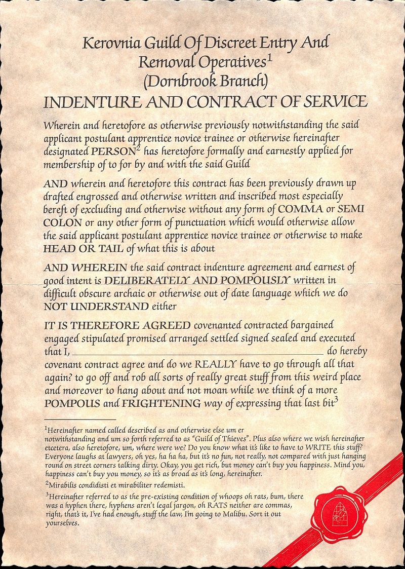 The Guild of Thieves contract