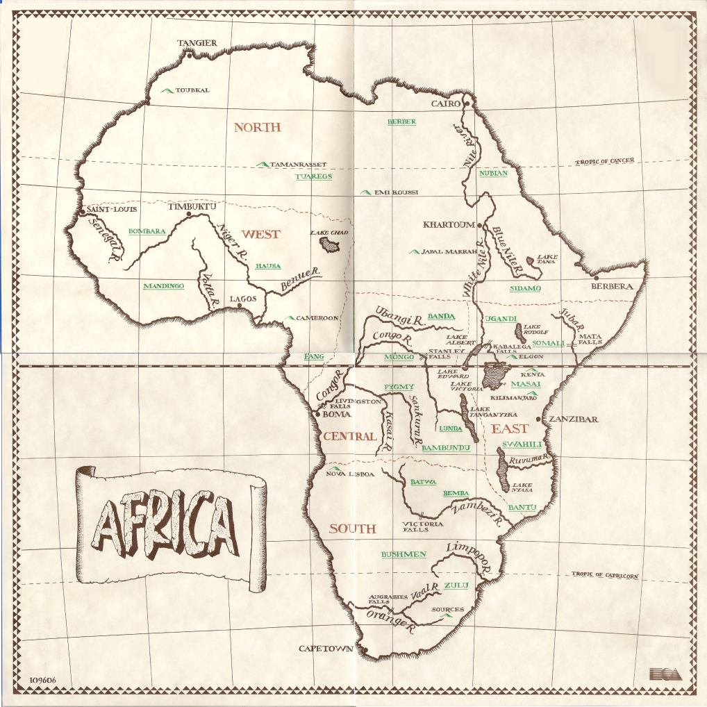 Heart of Africa Map 