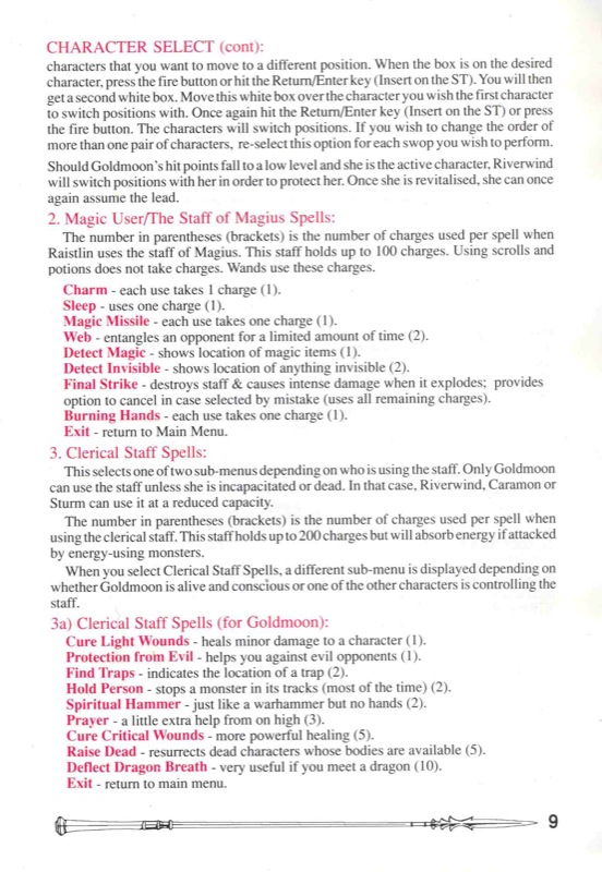Heroes of the Lance Manual Page 9 