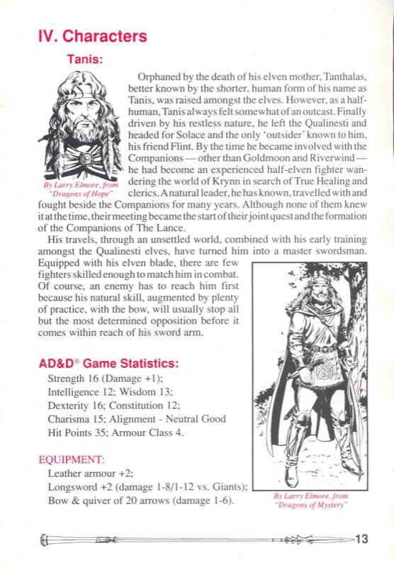 Heroes of the Lance Manual Page 13 