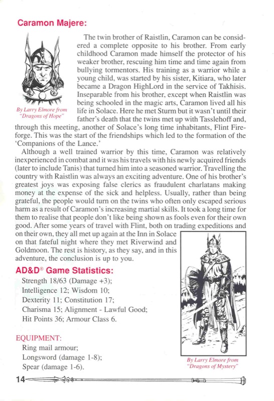 Heroes of the Lance Manual Page 14 