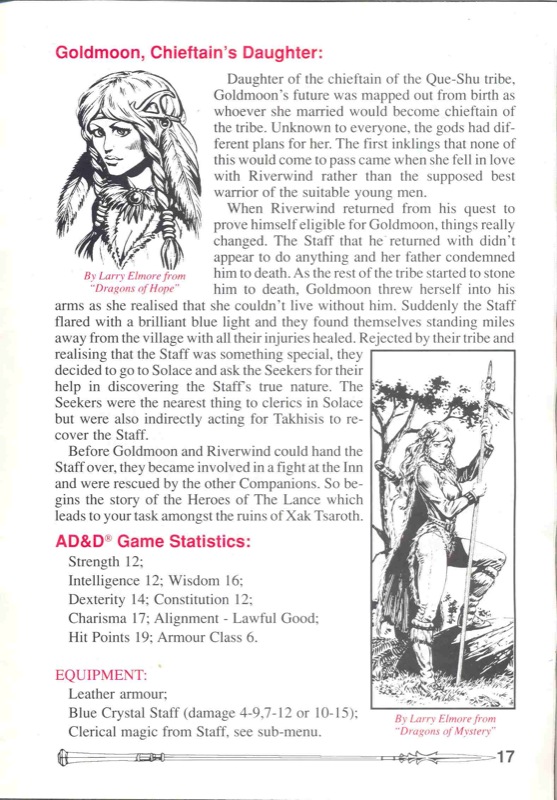 Heroes of the Lance Manual Page 17 