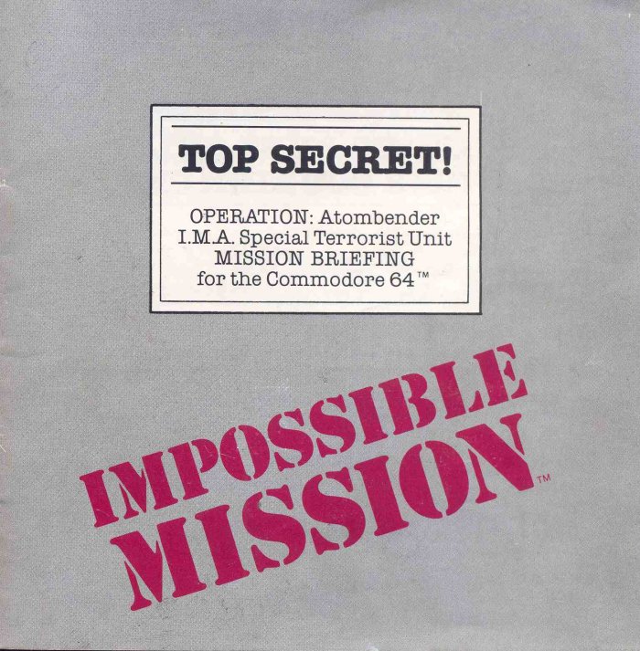 Impossible Mission Manual Front Cover 