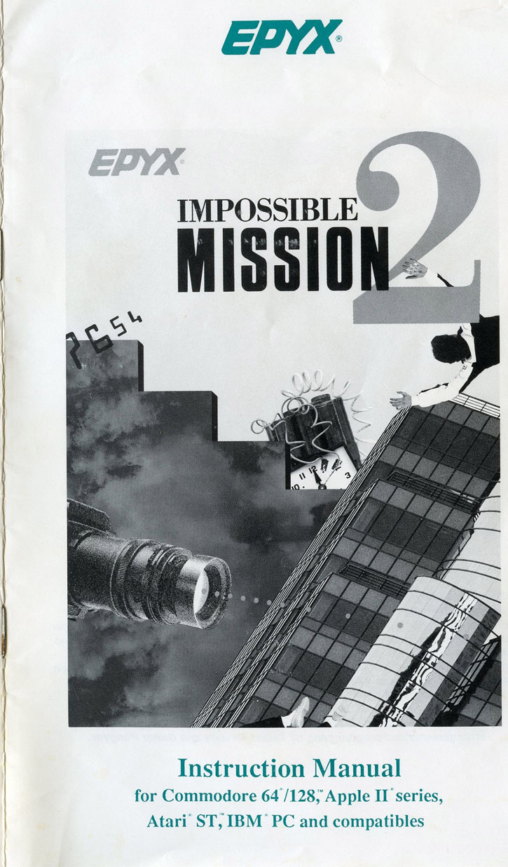 Impossible Mission 2 manual front cover