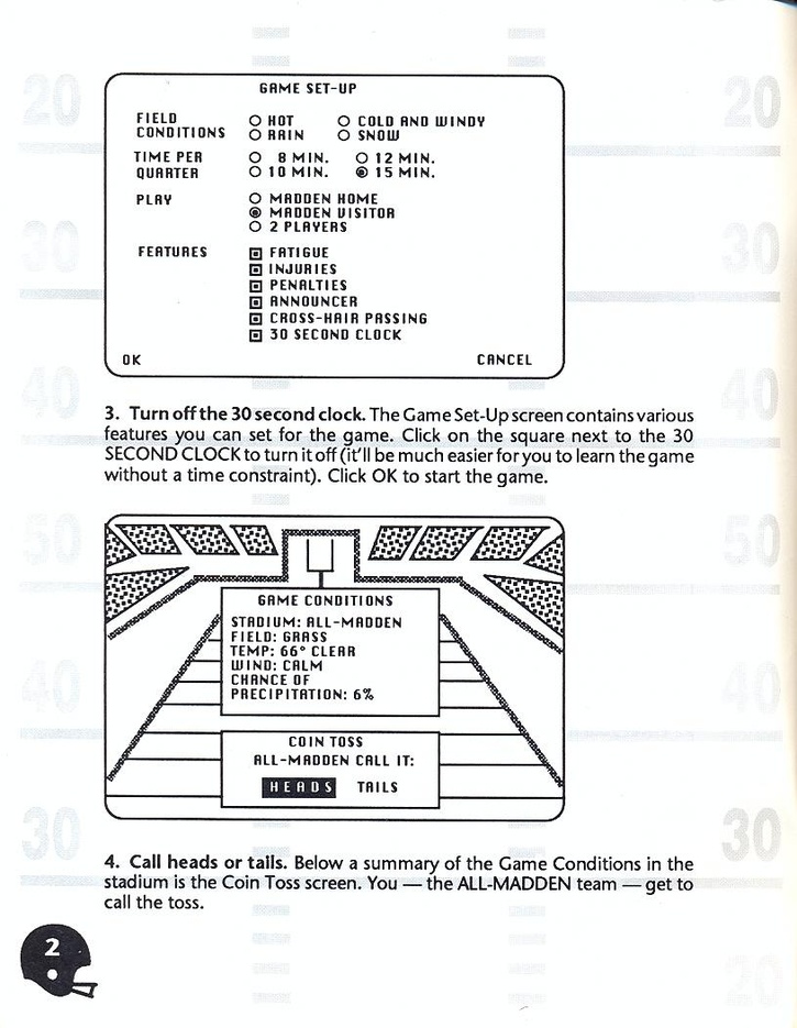 John Madden Football manual page 4