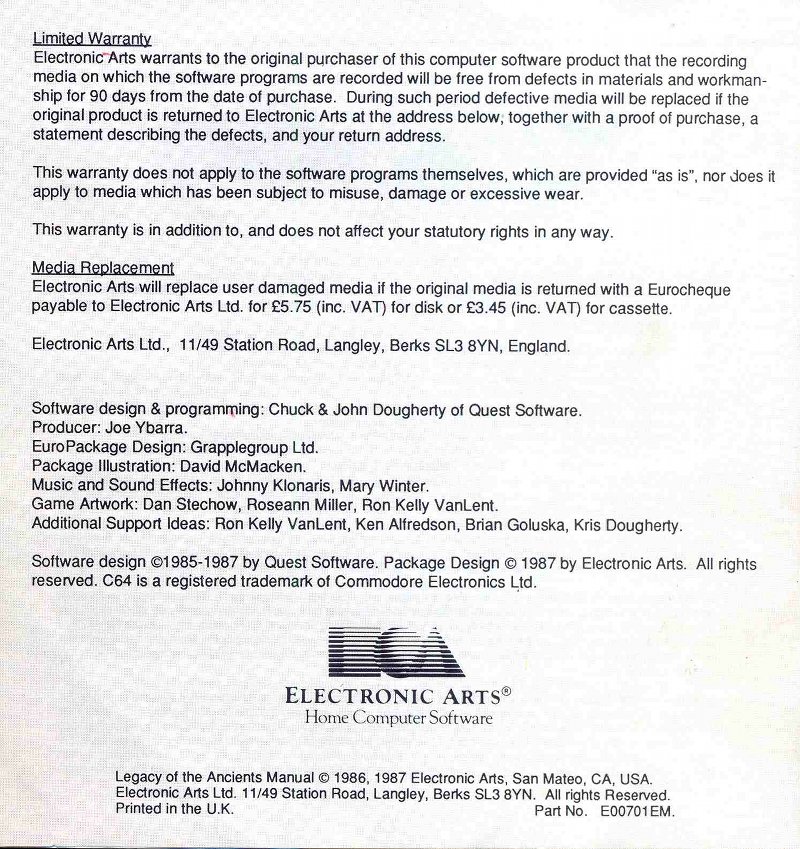 Legacy of the Ancients Manual Page 8 
