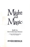 Might and Magic manual title page