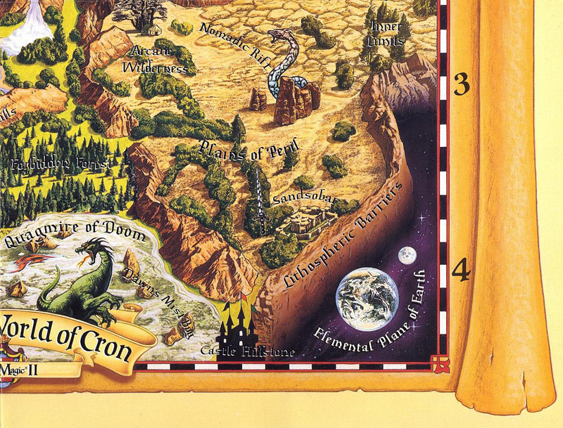 Might and Magic II map bottom right