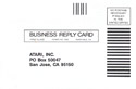 Ms. Pac-Man business reply card 1