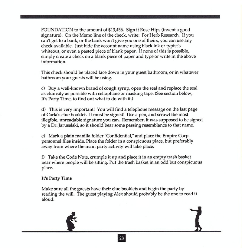 Make Your Own Murder Party manual page 28