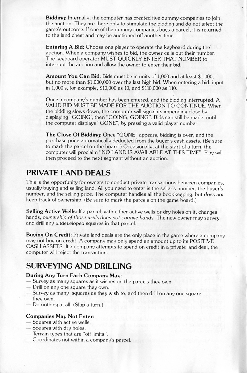Oil Barons manual page 5