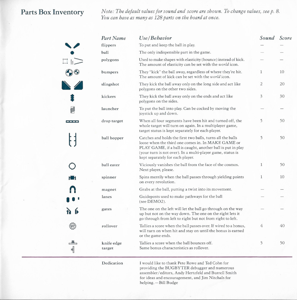 Pinball Construction Set manual page 13