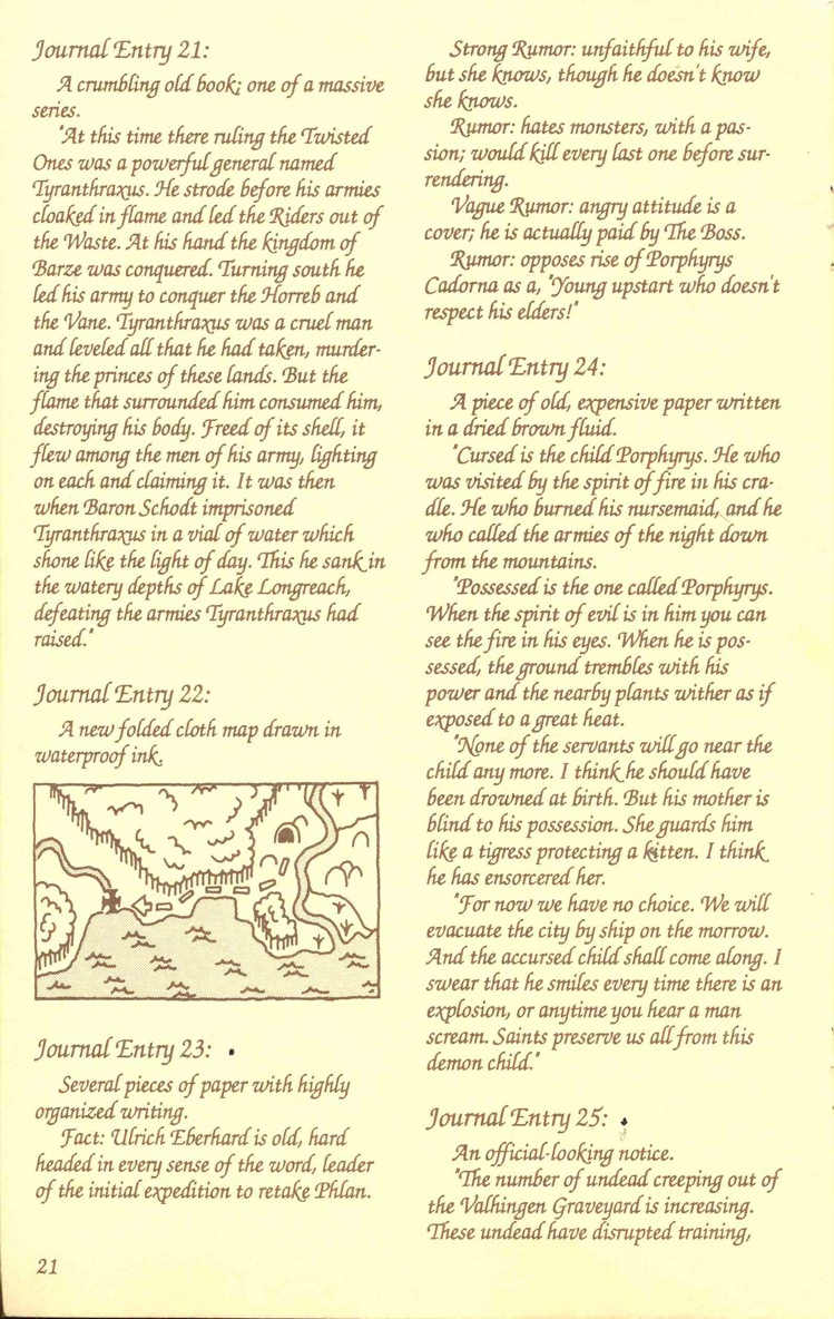 Pool of Radiance Adventurers Journal Page 21 