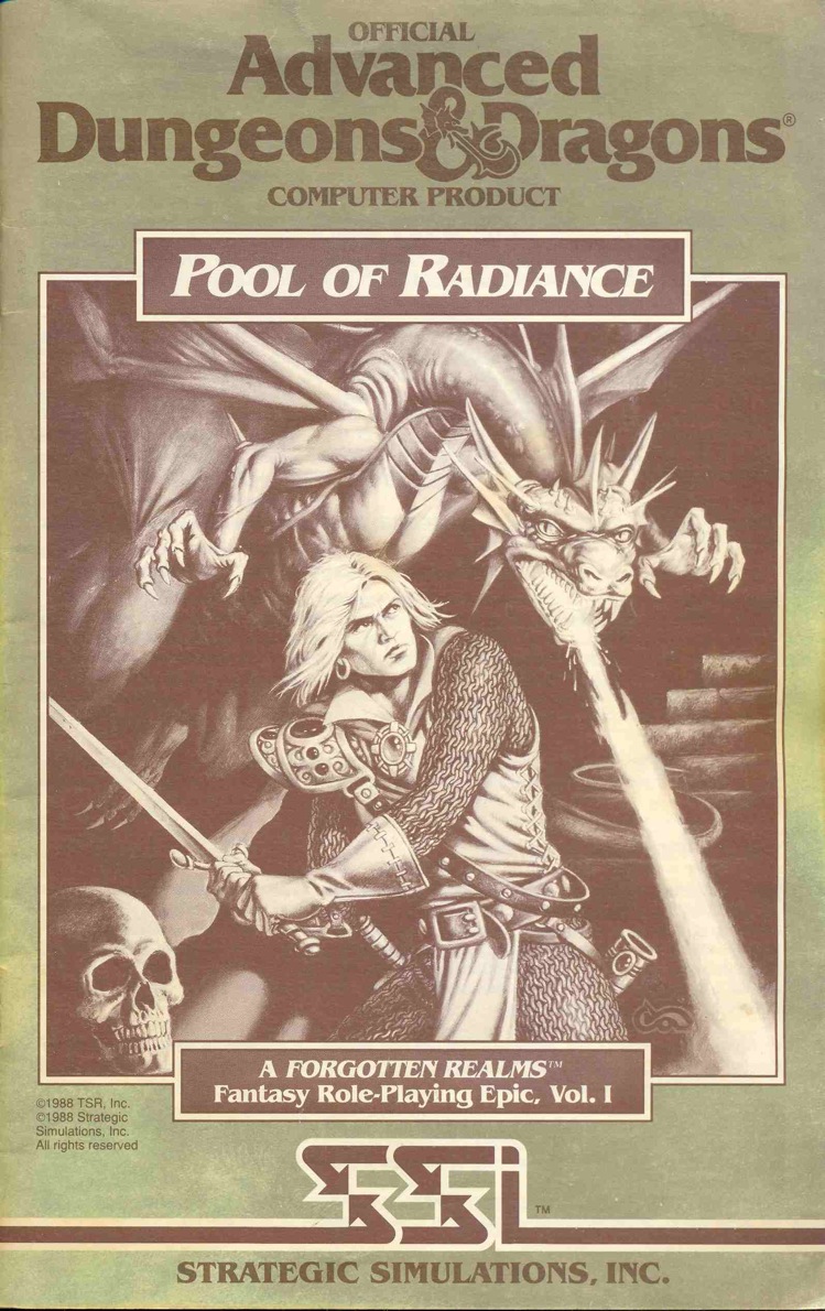 Pool of Radiance Manual Front Cover 