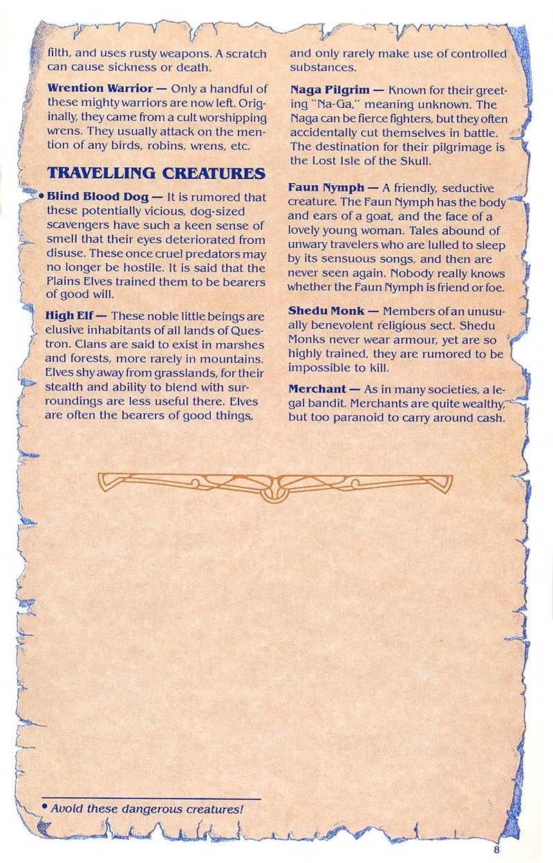 Questron manual page 8