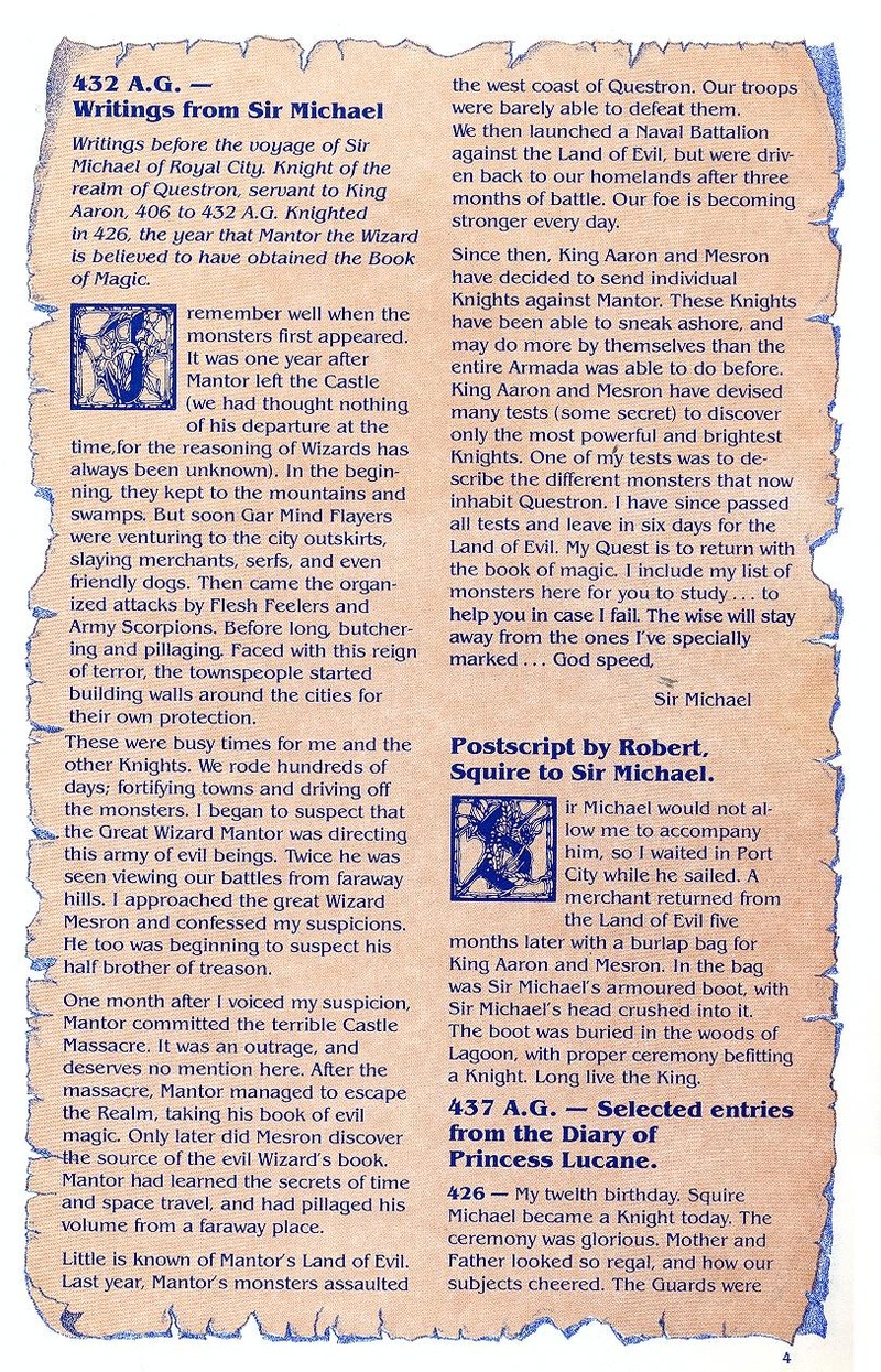 Questron manual page 4