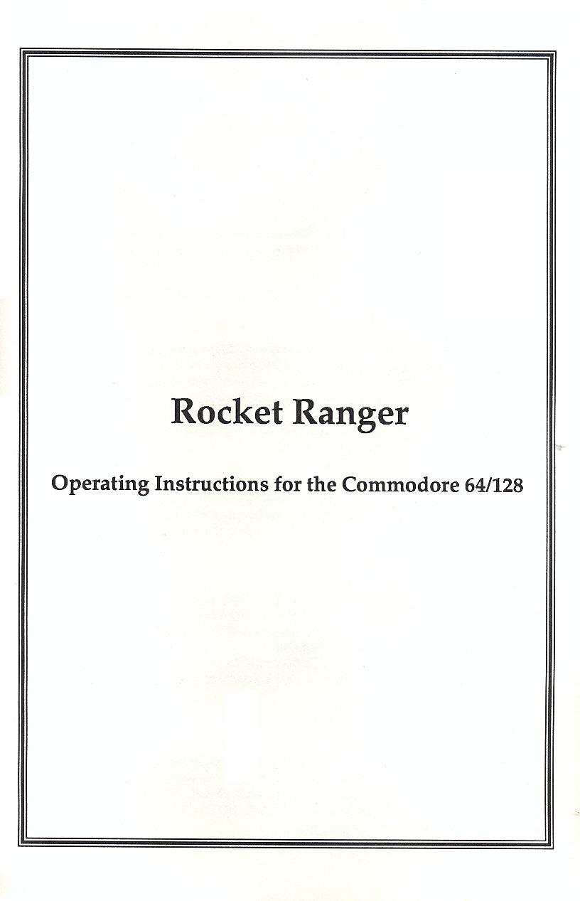 Rocket Ranger operating instructions page 1