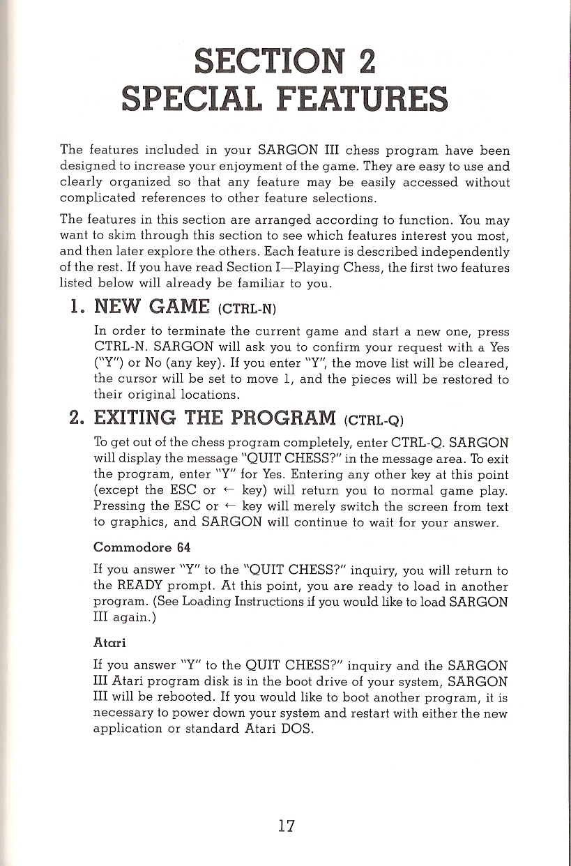 Sargon III user's guide page 17