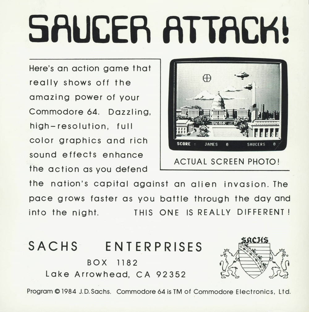 Saucer Attack box back