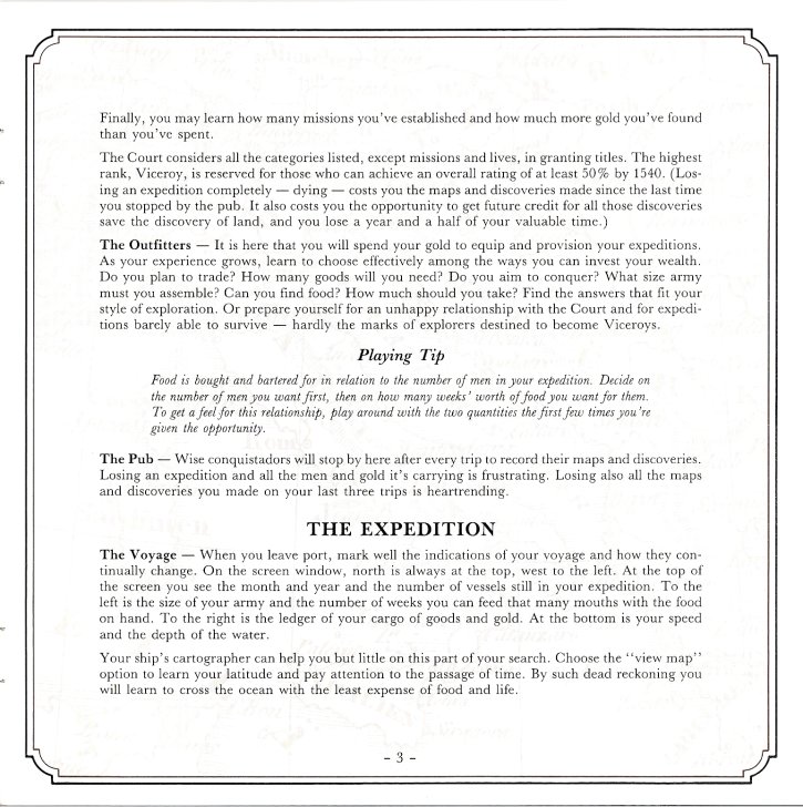 The Seven Cities of Gold Manual Page 3 