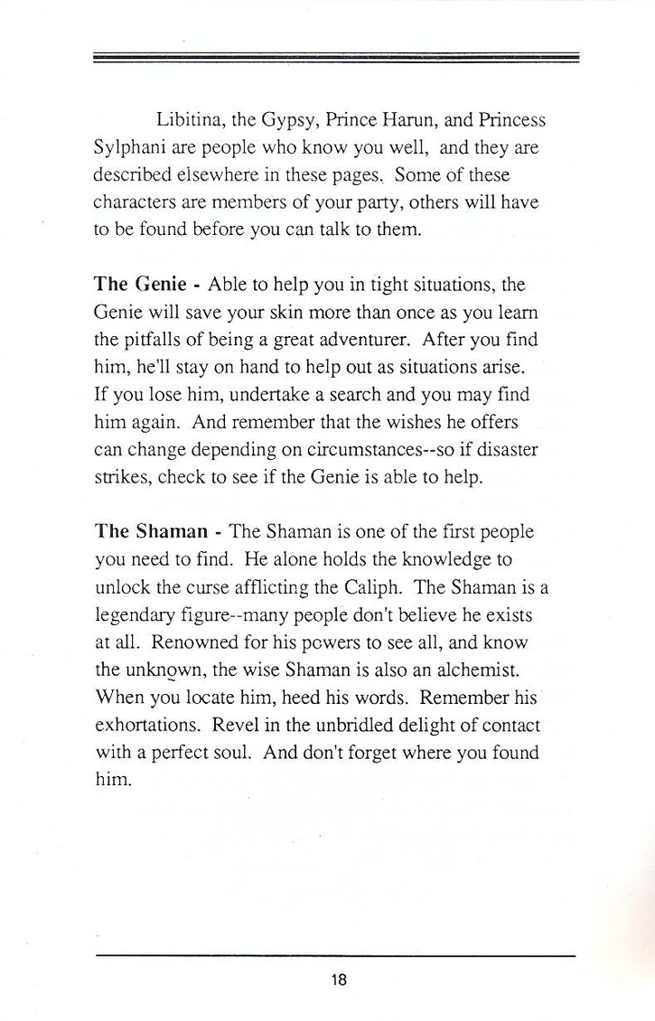 Sinbad and the Throne of the Falcon manual page 18