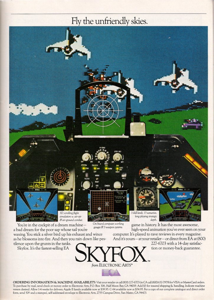 Skyfox COMPUTE!'s Gazette Ad: February 1986 