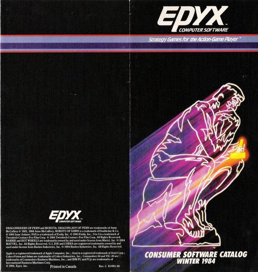 Epyx Brochure 1984 Page 1 