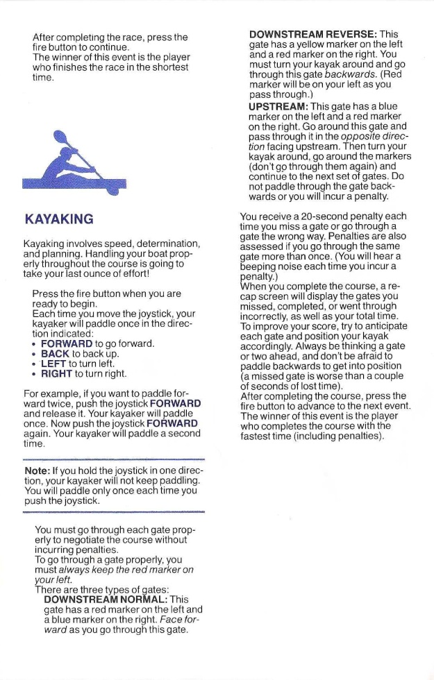 Summer Games II Manual Page 7 