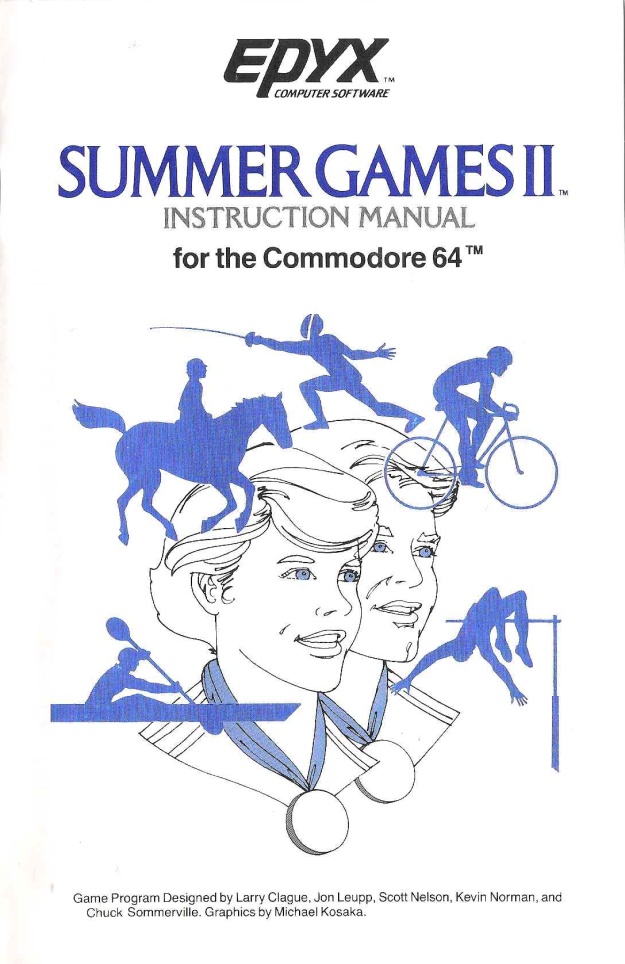 Summer Games II Manual Front Cover 