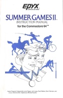 Summer Games II Manual Front Cover