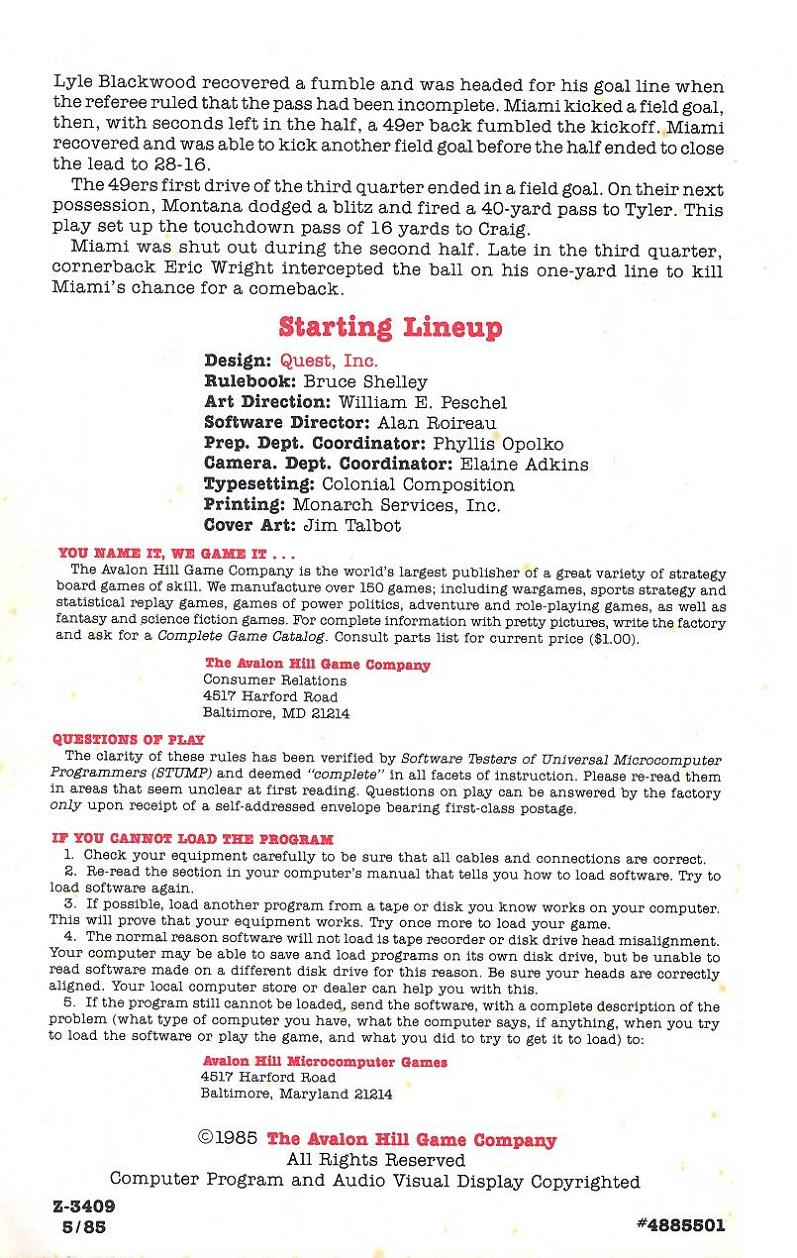Superbowl Sunday manual page 24