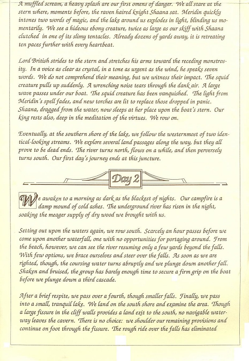 Ultima V: Warriors of Destiny Journal page 2