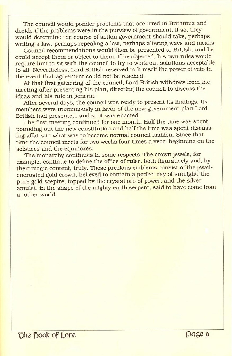 Ultima V: Warriors of Destiny The Book of Lore page 9