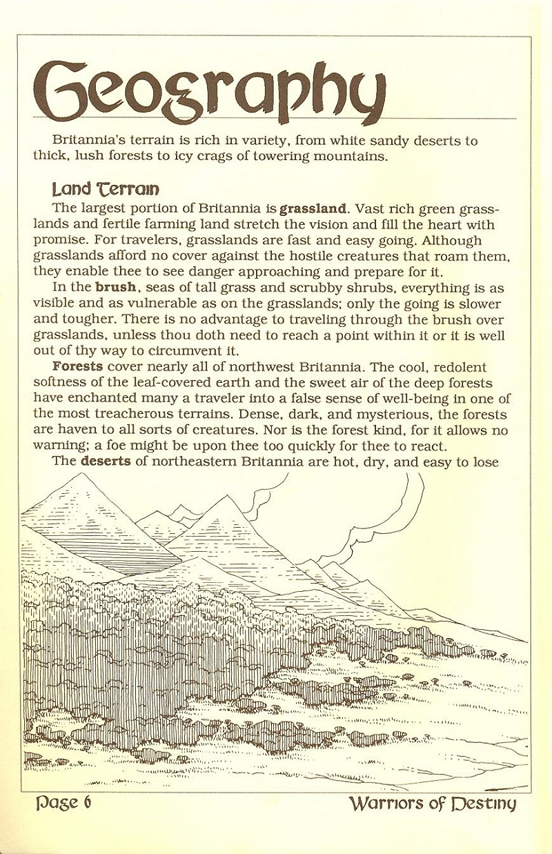 Ultima V: Warriors of Destiny The Book of Lore page 6