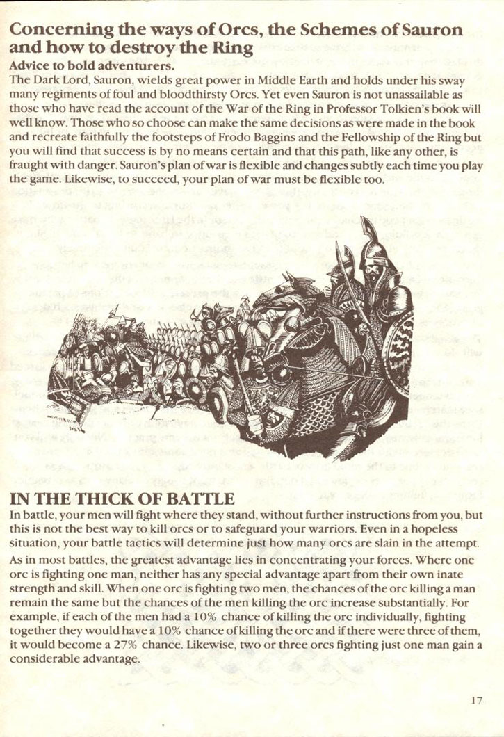 War in Middle Earth manual page 17