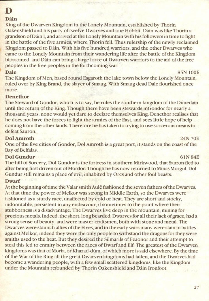 War in Middle Earth manual page 27