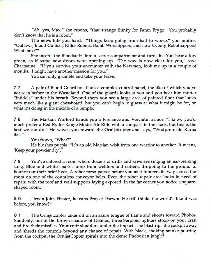 Wasteland Paragraphs page 15