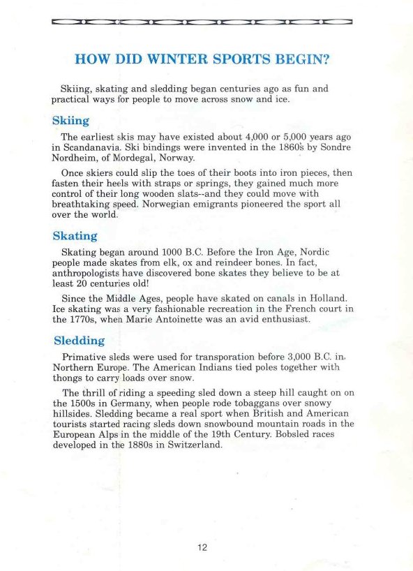 Winter Games Manual Page 12 