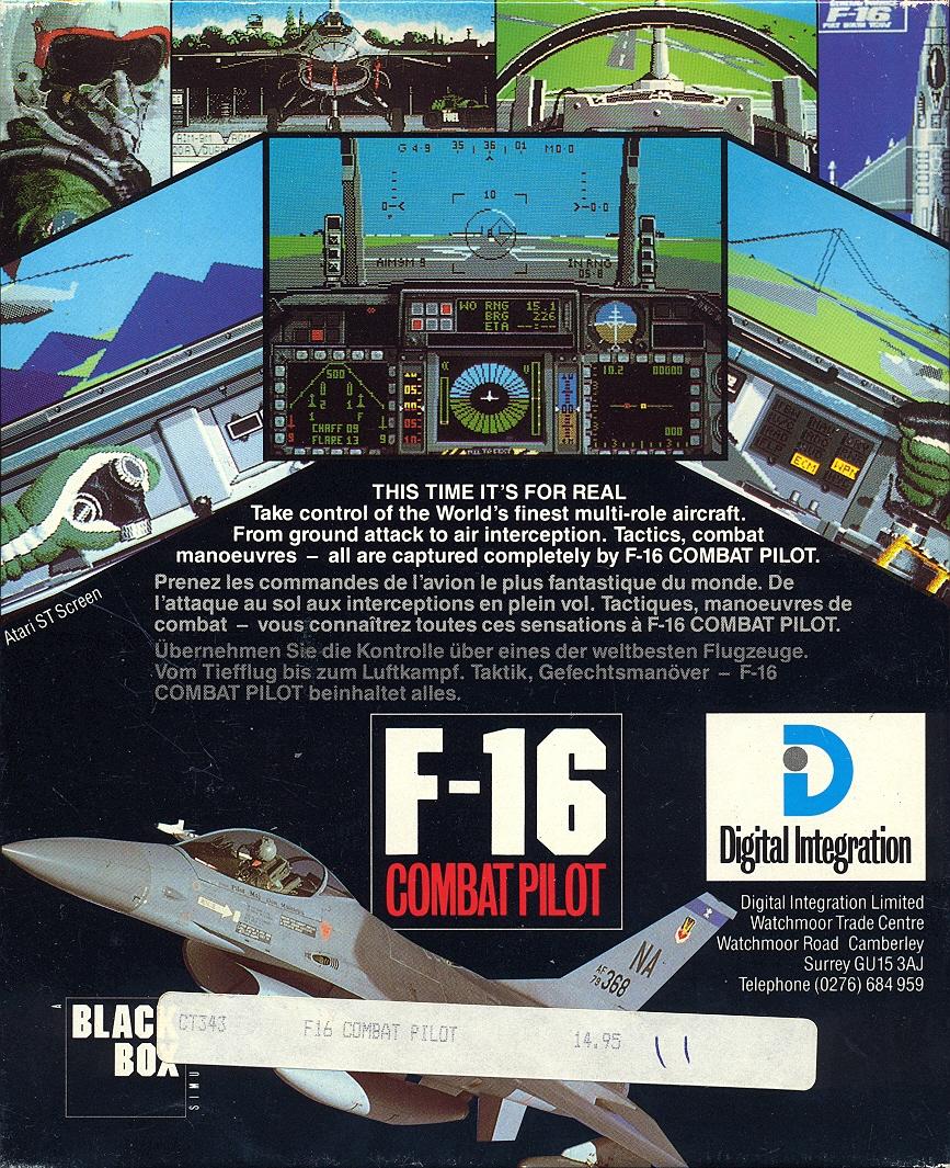 F-16 Combat Pilot box back