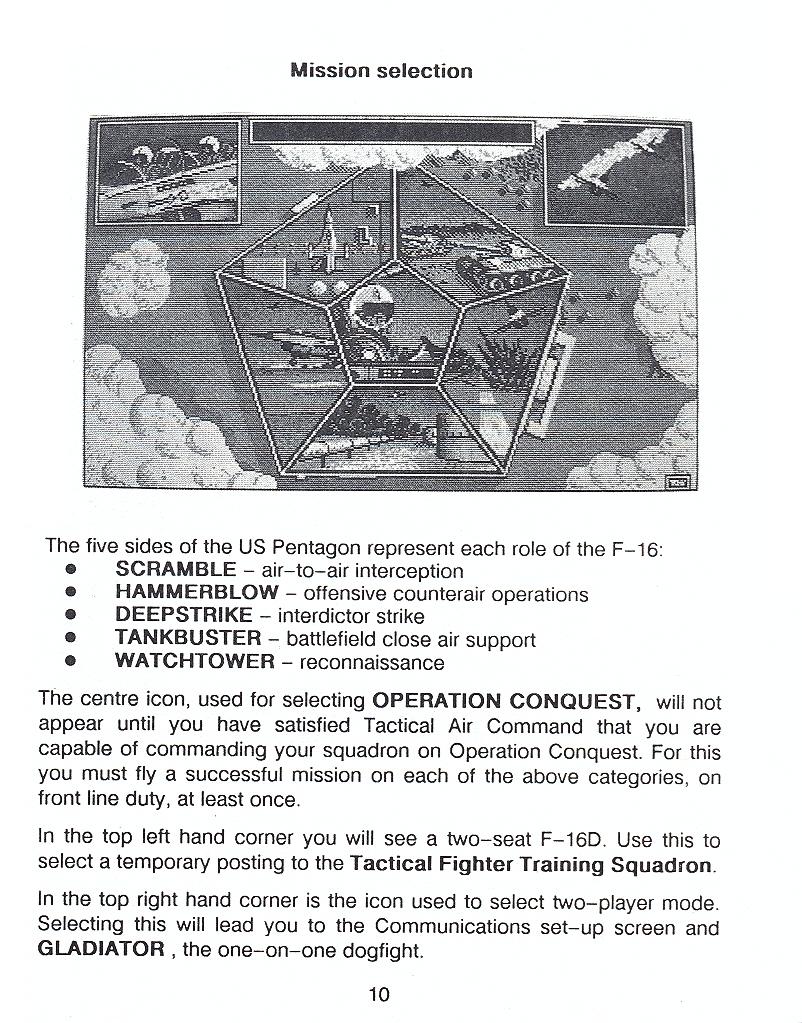 F-16 Combat Pilot flight manual page 10