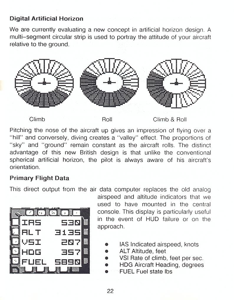 F-16 Combat Pilot flight manual page 22